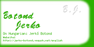 botond jerko business card